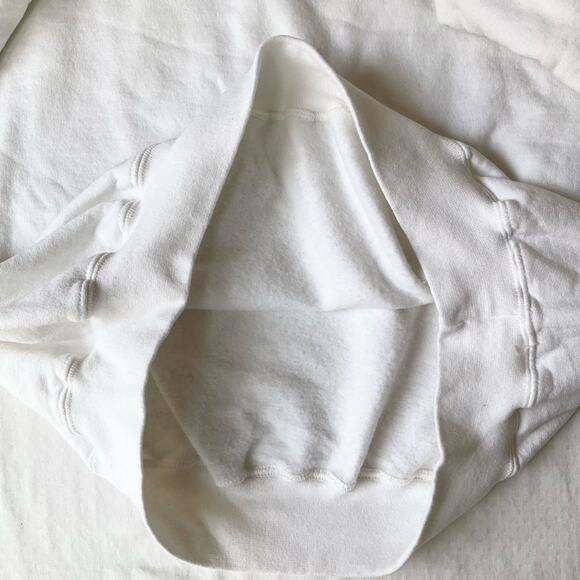 Hanes Women Sweatshirt size L White Fleece Lined I Literally Do Not Care At All - Picture 7 of 11